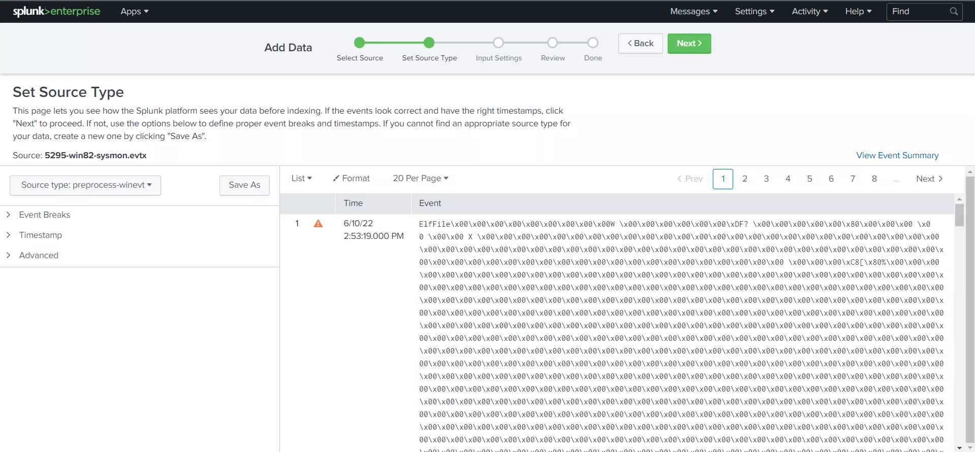 Evtx_1 in Splunk