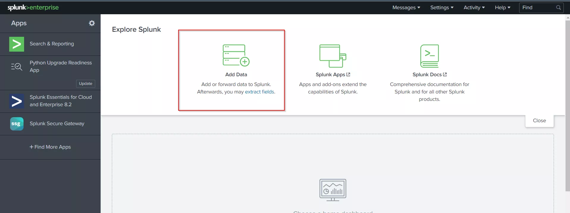 Uploading .evtx file into Splunk enterprise