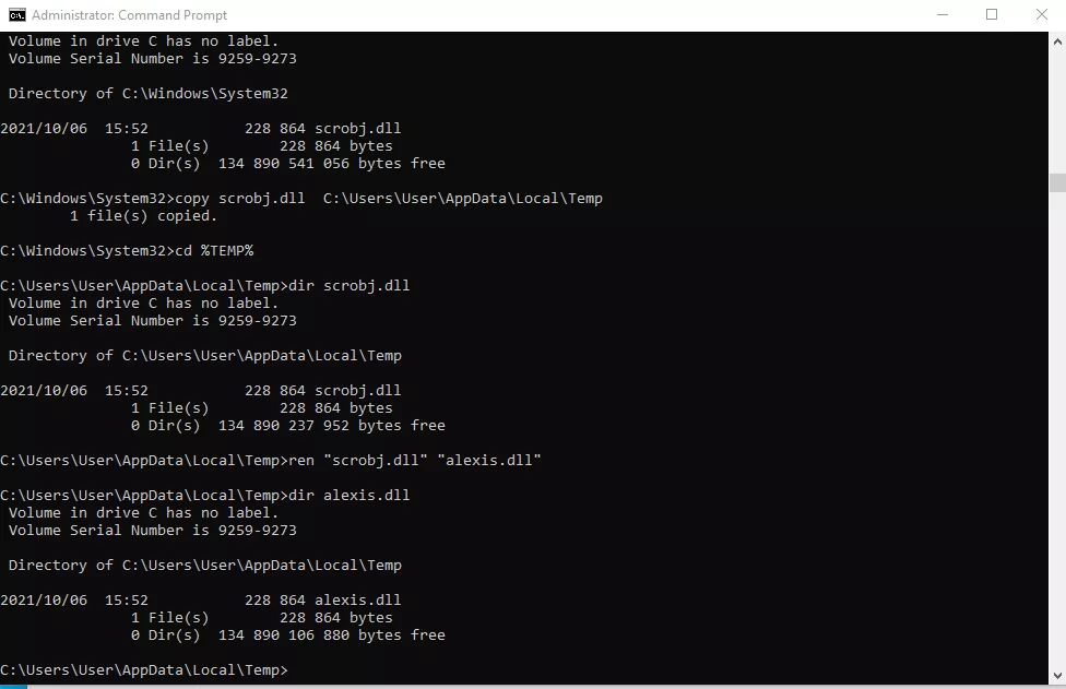 Copy scrobj.dll into %TEMP%